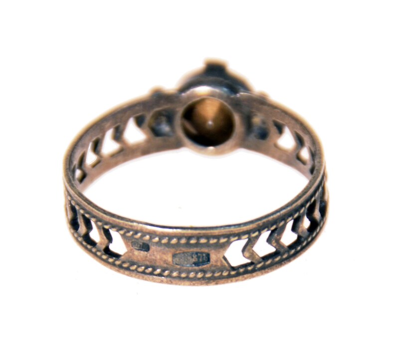 Gift for Mom Mather Daughter Woman Girl Vintage Soviet Lady\u2019s Ring 13 Size Handiwork Jewelry Silver 875 Fineness Signet Rings 1950-s