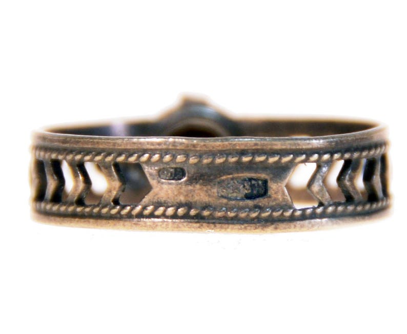 Gift for Mom Mather Daughter Woman Girl Vintage Soviet Lady\u2019s Ring 13 Size Handiwork Jewelry Silver 875 Fineness Signet Rings 1950-s