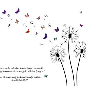Pusteblume mit Schmetterlingen Gästebuch pdf Bild 2
