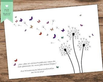 Pusteblume mit Schmetterlingen - Gästebuch - pdf