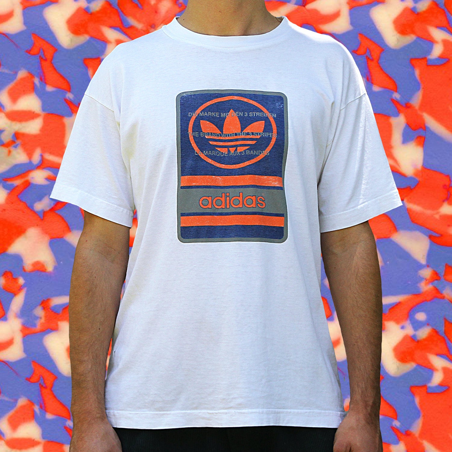 adidas trefoil t shirt 80s