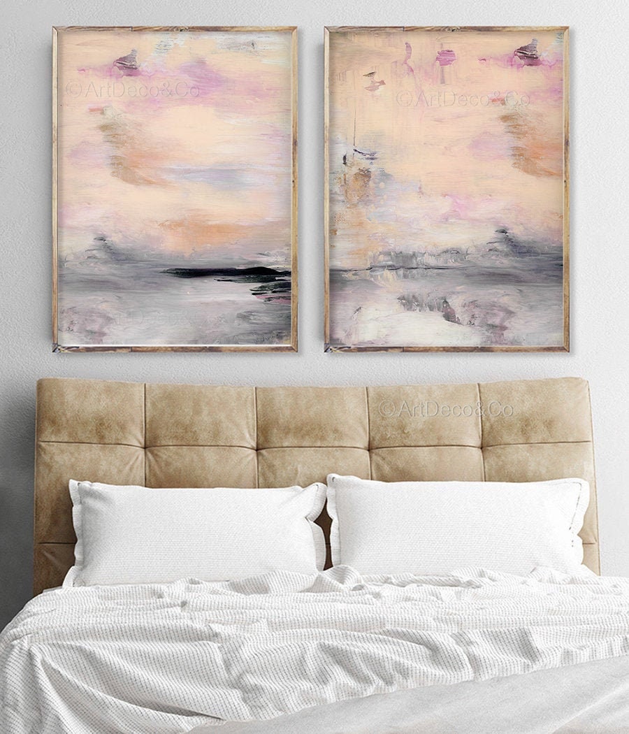 Set of 2 prints Acrylic Abstract Painting Print Giclee of Etsy