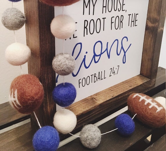 Ready To Ship 5 Feet Garland Felt Balls Football Etsy