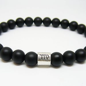Virgo bracelet zodiac sign bracelet for men gift for husband Black onyx bracelets Astrology Horoscope bracelet virgo sign jewelry