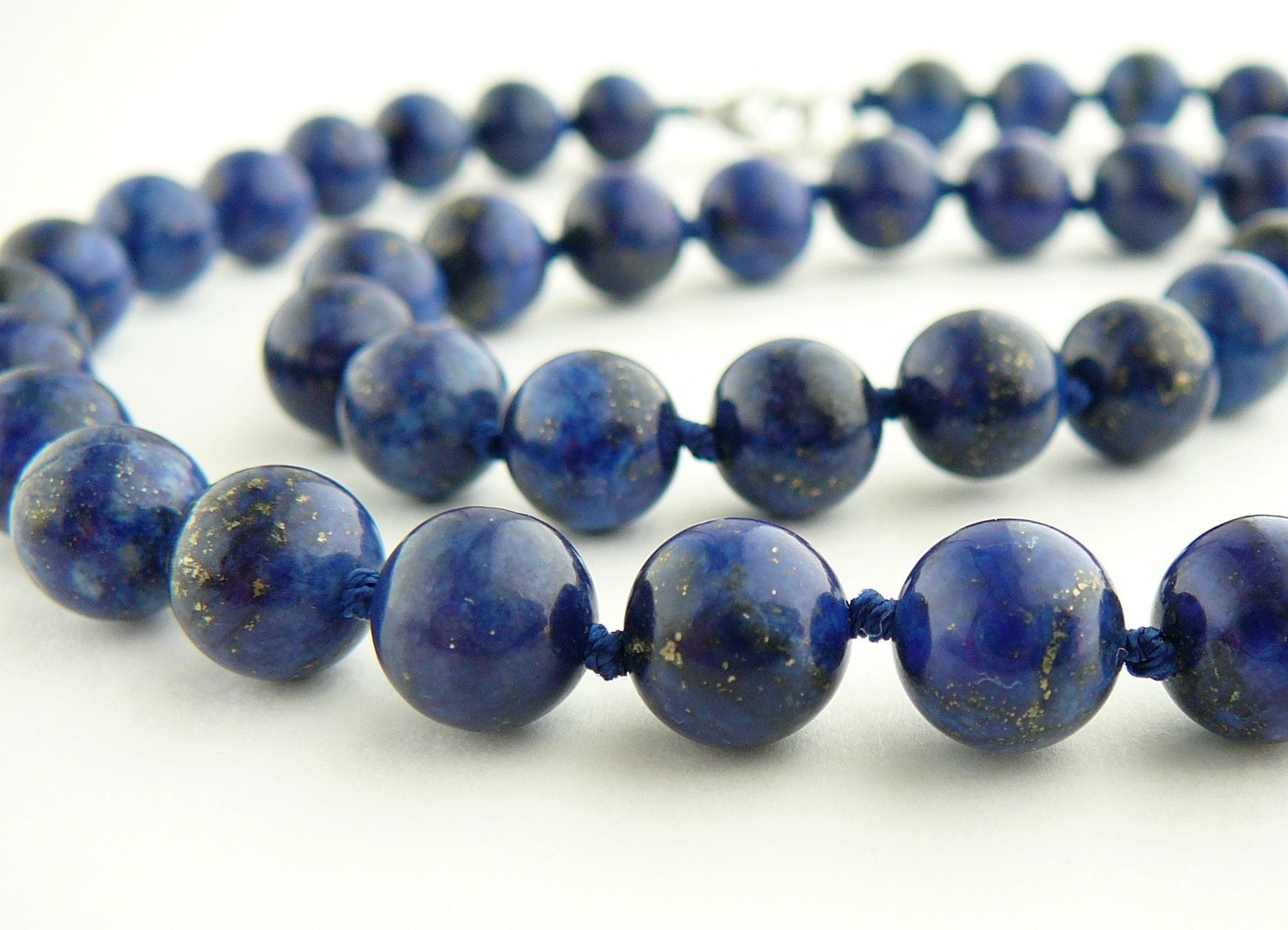 Lapis Lazuly Necklace 8mm Blue Beaded Necklaces for Men Lapis | Etsy