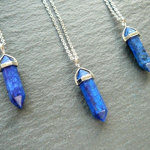 Lapis lazuli necklace for Men gift Lapis lazuli pendant Blue point necklace Natural lapis lazuli pendant Men necklace Lapis Lazuli jewelry