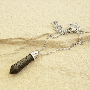 Black Lava necklace for men black lava rock pendant Volcanic lava mens necklace Gemstone jewelry for man crystal point silver necklaces