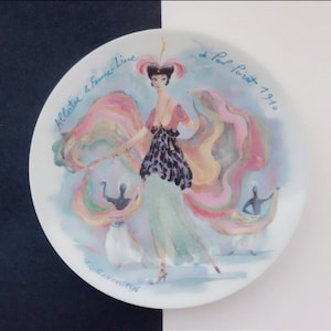 Women of the Century Plate by D&#39;Arceau Limoges &quot;Albertine - La Femme Liane de Paul Poiret 1910&quot; France