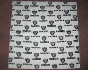 NFL LAS VETAS Raiders Head Bandana (Weißer Stoff) 2 Größen angeboten 56,5cm & 63cm