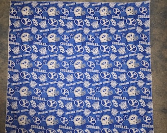 NCAA  BRIGHAM YOUNG University Football Head Bandana ~~ One Size "Medium" ~~ Approx. 21 1/4" Square