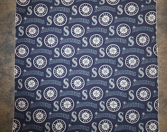 Bandana na głowę baseballisty MLB Seattle Mariners [wersja 2, fale]] Jeden rozmiar oferowany: Duży, ok. 22 1/2 cala.
