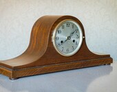 Upcycled oak veneer mantel clock.