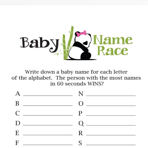 Animal Gestation Game Pink Panda Bear Baby Shower Game - Etsy