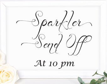 Wedding Send Off Sign ~ Sparklers Sign ~ Wedding Sign ~ Reception Sign ~ Landscape Sign ~ Editable Template ~ Instant Download PDF ~ 110B