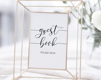 Guest Book Sign, Editable Wedding Sign, Bridal Shower Please Sign Template,   Instant Download 100% Editable PPW0550 Grace