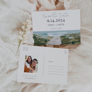 Strand Save the Date Postkarte Vorlage, Ozean Thema Ankündigung, Hochzeit Hochzeit, bearbeitbar druckbar PPW18 HAMPTON