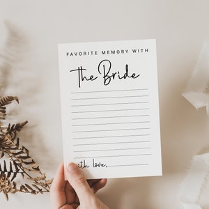 Chá de panela compartilhe um sinal de memória e modelo de cartão, editável moderno para impressão, festa de despedida de solteira, festa de chá de casamento, minimalista PPW554 EZRA