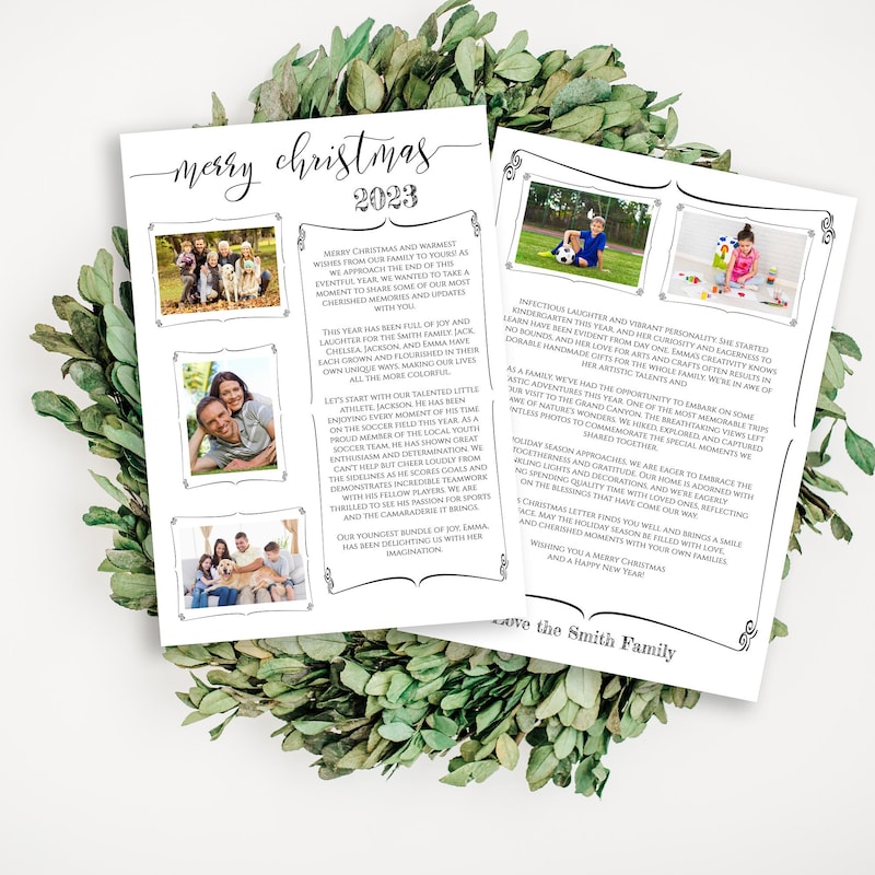 Christmas Letter Template Download 2025 Etsy Australia