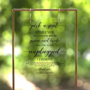 Unplugged Wedding Sign, Pick a Seat Easel Sign, Printable Welcome Sign, 100% Editable Template, Corjl PPW16 MAE image 5