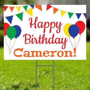 Happy Birthday Yard Sign, Quarantine My Birthday Sign, Editable Corjl Template