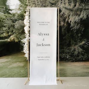 DIY Wedding Welcome Sign Template: Fabric Sign (Digital Download)