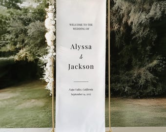 DIY Wedding Welcome Sign Template: Fabric Sign (Digital Download)