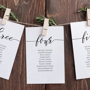 Wedding Seating Table Cards, Poster, Elegant Calligraphy Display 100% Editable Template, Corjl PPW0550 Grace image 8