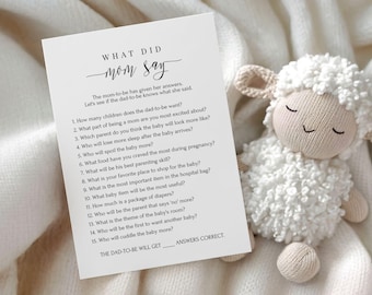 What Did Mom Say? Baby Shower Game (Digital Download) PPW551 ELLE