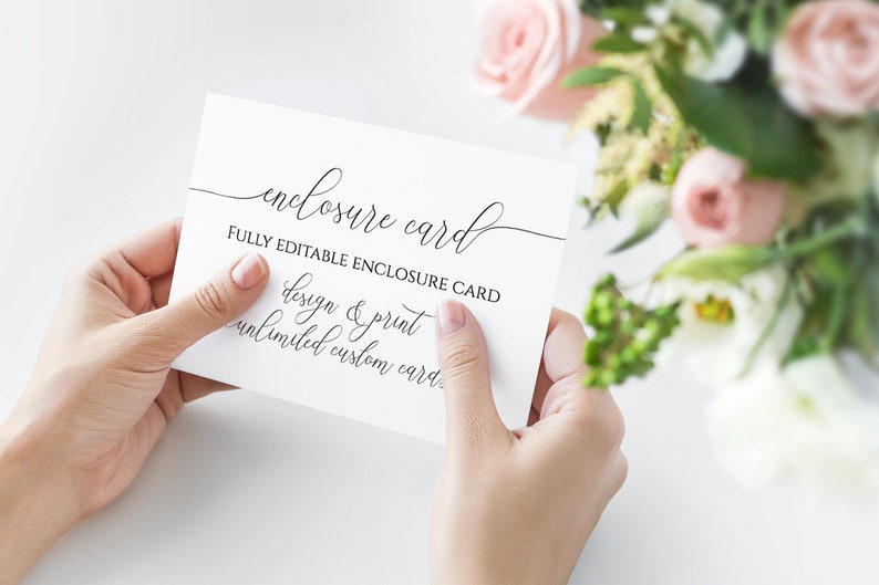 Custom Enclosure Card Wedding Bridal or Baby Shower Etsy