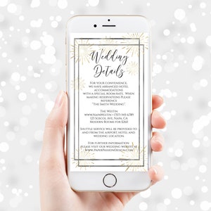 Wedding Details, Bachelorette, Wedding, Family Reunion, Electronic Info, Email Details, Editable Text, 100% Editable, Corjl PPW-NY21 image 6