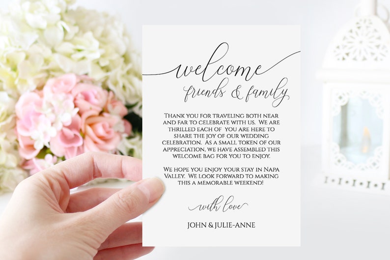 Welcome to Our Wedding Card, Wedding Weekend Timeline, Printable Out of Town Guests, Itinerary, Agenda, Printable Editable PPW0560 image 4
