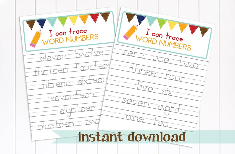 tracing worksheet preschool activity educational tool etsy