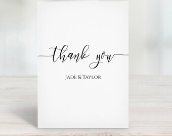 Thank You Card Template, Simplistic Elegant Font Design 100% Editable PPW0550 GRACE