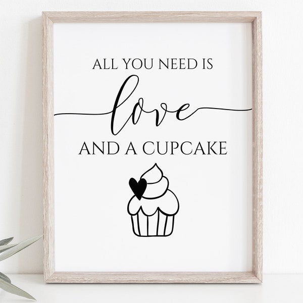 Love and Cupcake Sign Template,  Wedding Love Sign, Bridal Shower Signage, Baby Shower, Editable Wedding Printable, Corjl PPW0550 Grace
