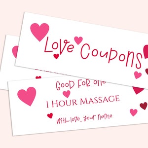 Love Coupon, Heart Coupon Book, Coupon Gift, Valentine's Day Love ...