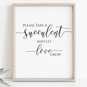 Favor Sign Template, Succulent Favor Sign, Shower Favor Signage, Wedding Favors, Editable Wedding Printable, Corjl PPW0550 Grace