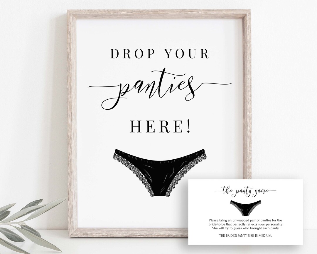 Bachelorette Party Bring a Panty for the Bride Enclosure, Drop Your ...