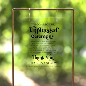 Unplugged Wedding Ceremony Sign Template, Wedding Welcome Sign, Editable Large Display Sign PPW74 image 7