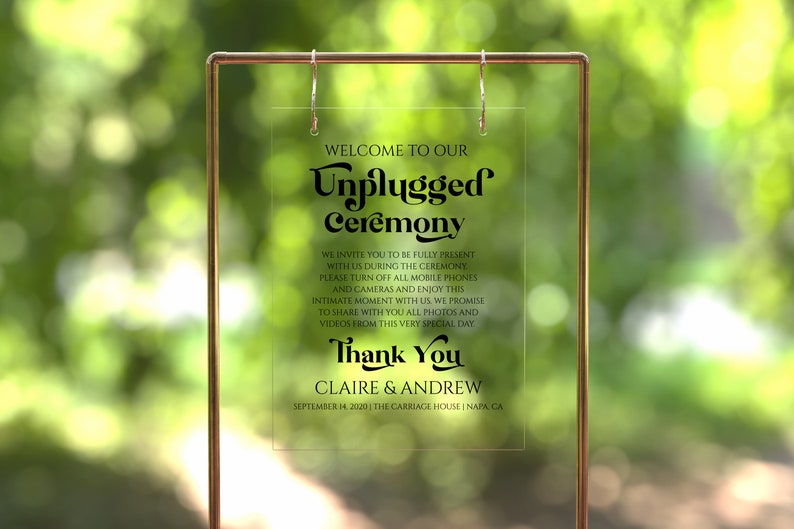 Unplugged Wedding Ceremony Sign Template, Wedding Welcome Sign, Editable Large Display Sign PPW74 image 7