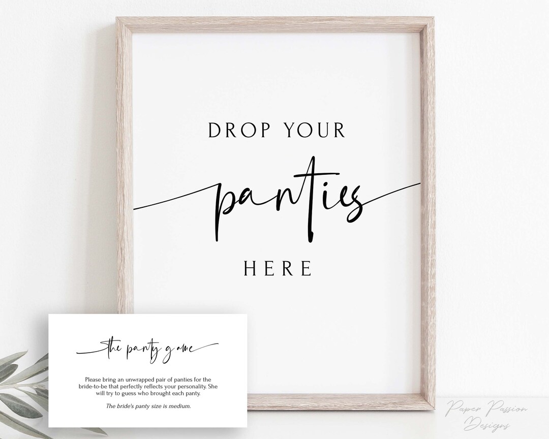 Bachelorette Party Sign | Drop Your Panties Here Sign| Bachelorette ...