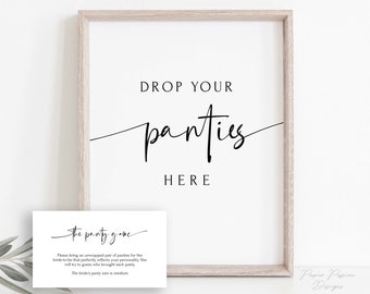 Bachelorette Printable Party Game Drop Your Panties - Etsy