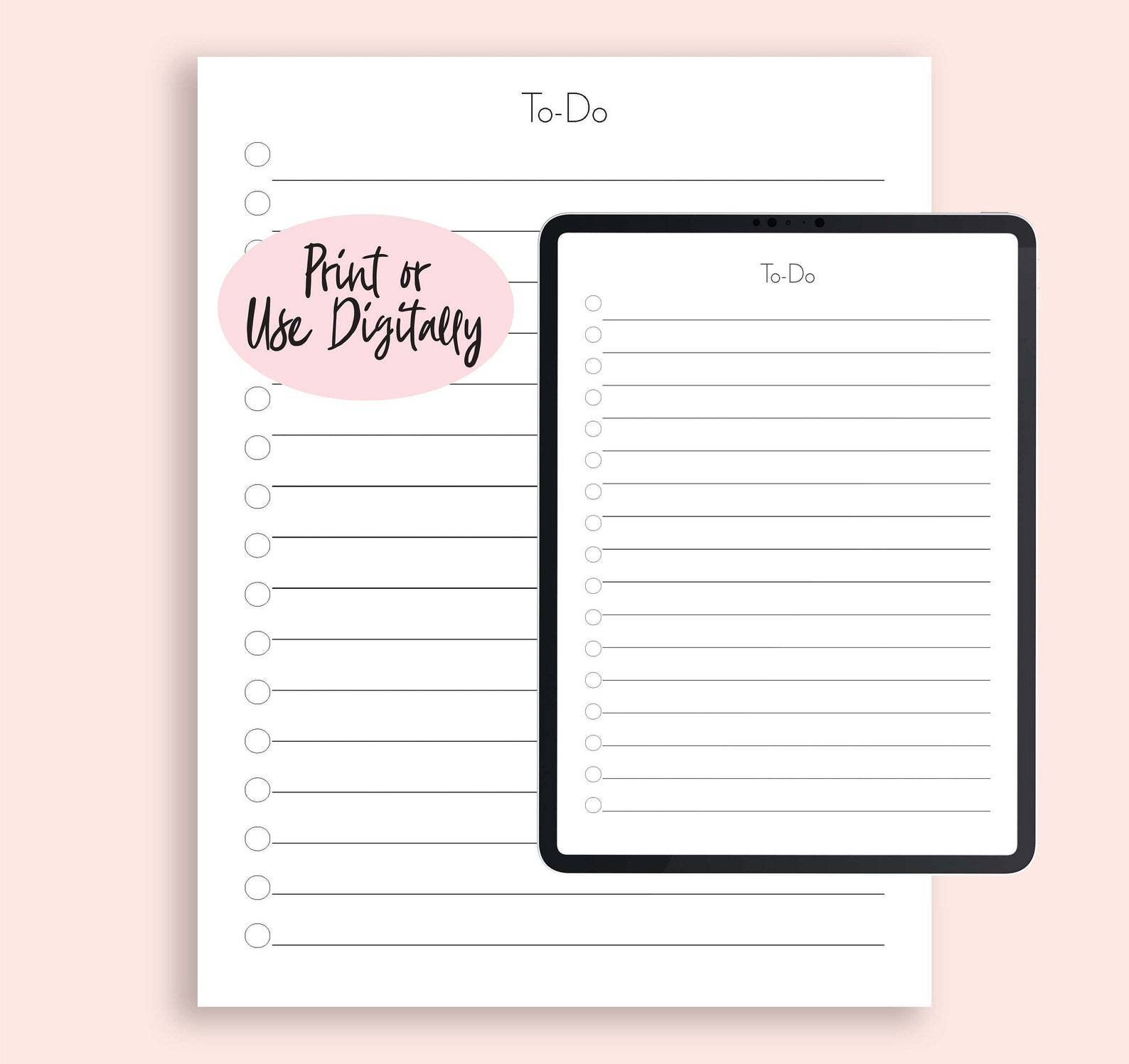 To-do Template Daily Plan Check off List Printable PDF - Etsy