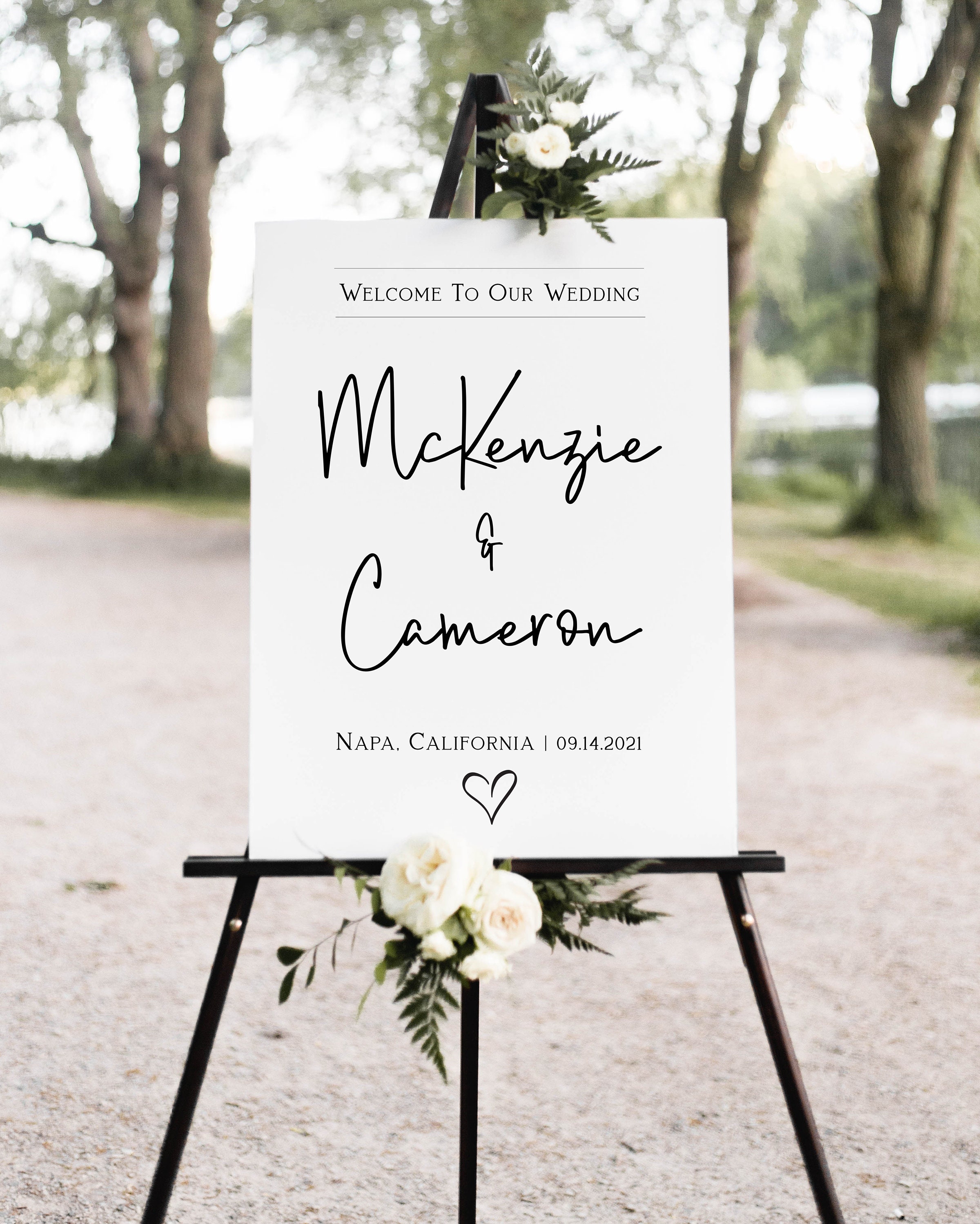 Wedding Sign Wedding Sign Ceremony Display Easel Etsy