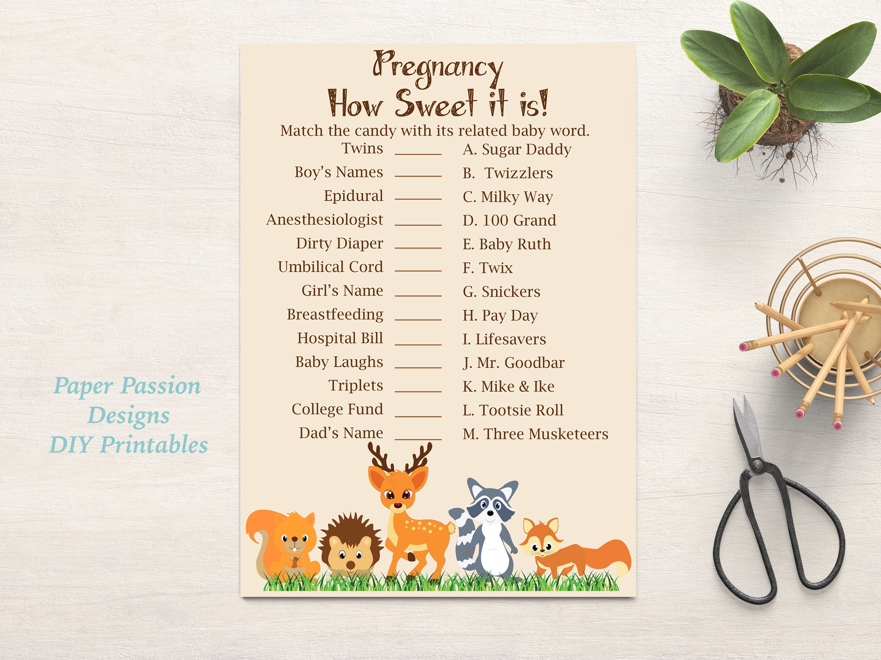 Celebrity Baby Names Game Woodland Animal Baby Shower Game - Etsy Celebrity Baby Names Game Woodland Animal Baby Shower Game - Etsy