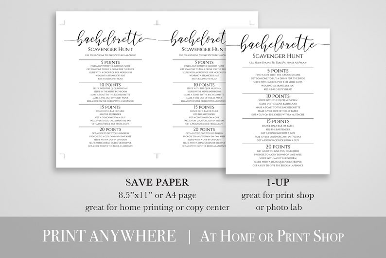 Bachelorette Scavenger Hunt Email Template, Bachelorette Party, Text Message Format, Editable Text, 100% Editable, Corjl PPW0550 Grace image 5