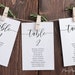 Wedding Seating Table Cards, Poster, Elegant Calligraphy Display 100% Editable Template, Corjl PPW0550 Grace 