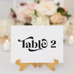 Wedding Table Number Card Template, Wedding Seating Arrangement, Event Seating Modern Retro Seating Numbers, Personalize Editable PPW74 image 8