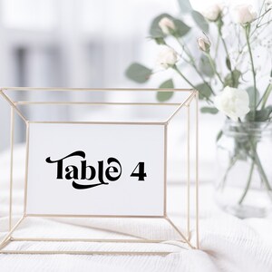 Wedding Table Number Card Template, Wedding Seating Arrangement, Event Seating Modern Retro Seating Numbers, Personalize Editable PPW74 image 9