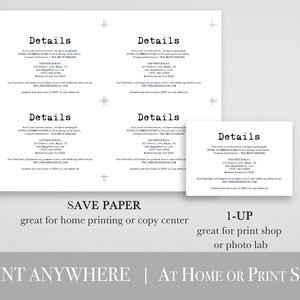 Minimalist Details Card Template Wedding Details Retro Etsy Minimalist Details Card Template Wedding Details Retro Etsy