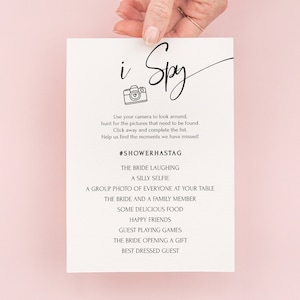 Casamento eu espio | Caça ao tesouro de fotos | Jogos de chá de panela | PDF para impressão | Download instantâneo | PPW552 FAYE